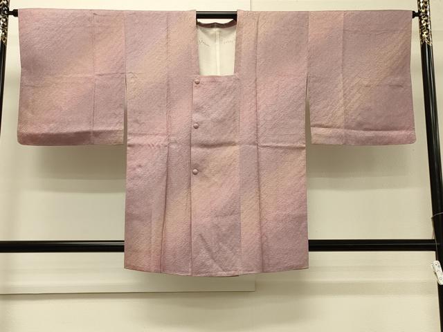 平和屋着物＃道行コート　斜線文　暈し染め　高島屋扱い　正絹　逸品　CABH7150in