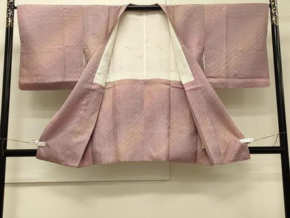 平和屋着物＃道行コート　斜線文　暈し染め　高島屋扱い　正絹　逸品　CABH7150in