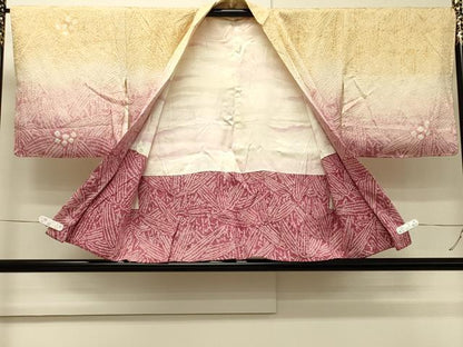 平和屋着物＃羽織　総絞り　笹づくし　暈し染め　正絹　逸品　未使用　CABH7151in