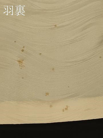 平和屋着物＃羽織　寿光織　風景文　黒地　金糸　正絹　逸品　CABH7154in