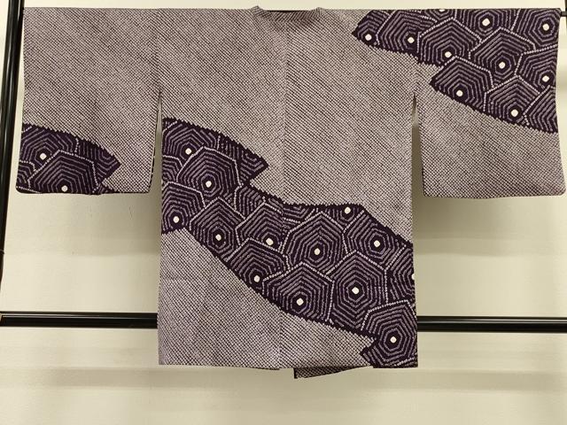 平和屋着物＃道行コート　総絞り　亀甲重ね文　正絹　逸品　CABH7158in