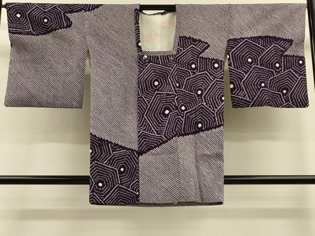 平和屋着物＃道行コート　総絞り　亀甲重ね文　正絹　逸品　CABH7158in
