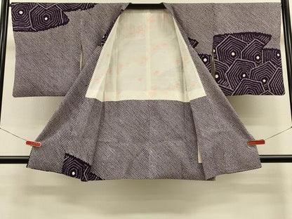 平和屋着物＃道行コート　総絞り　亀甲重ね文　正絹　逸品　CABH7158in