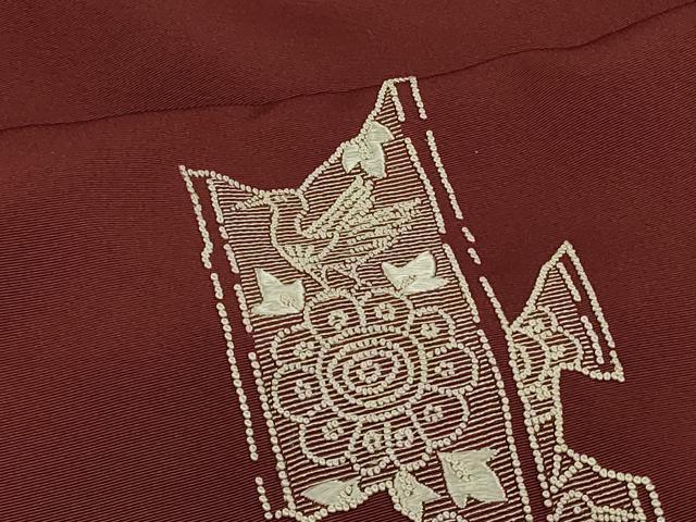 平和屋着物＃中国三大刺繍　相良刺繍　総刺繍　羽織　仮絵羽　花鳥文　正絹　逸品　未使用　CABH7160in