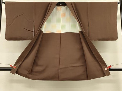 平和屋着物＃羽織　色無地　朽葉色　正絹　逸品　未使用　CABH7164in