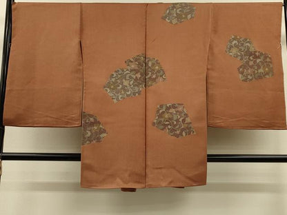 平和屋着物＃道中着　仮絵羽　更紗花唐草文　上代28.6万　正絹　逸品　未使用　CABH7166in