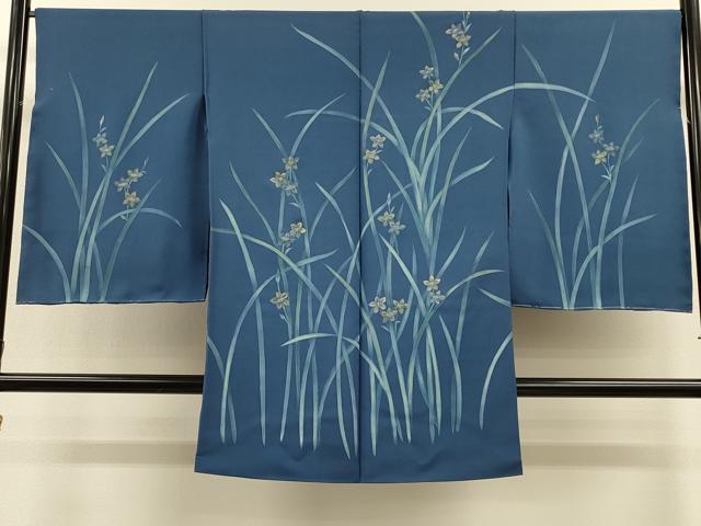 平和屋着物＃羽織　仮絵羽　刺繍　ろうけつ染め　草花文　正絹　逸品　未使用　CABH7167in