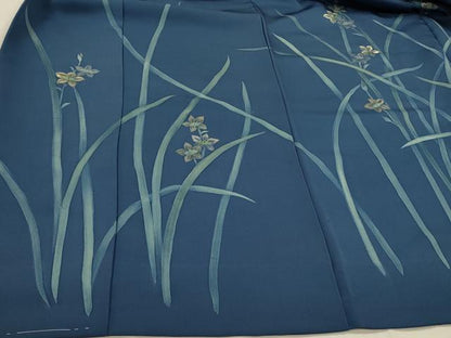 平和屋着物＃羽織　仮絵羽　刺繍　ろうけつ染め　草花文　正絹　逸品　未使用　CABH7167in