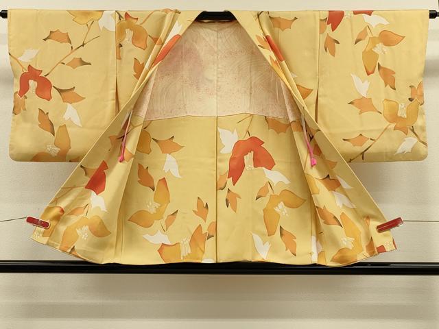 平和屋着物＃羽織　地紋起こし　枝花文　正絹　逸品　CABH7169in