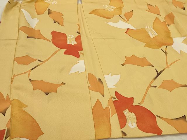 平和屋着物＃羽織　地紋起こし　枝花文　正絹　逸品　CABH7169in