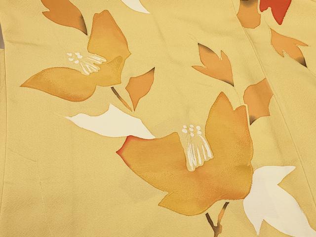 平和屋着物＃羽織　地紋起こし　枝花文　正絹　逸品　CABH7169in
