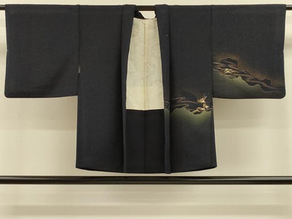 平和屋着物＃羽織　流水笹竹文　暈し染め　金彩　正絹　逸品　CABH7182in