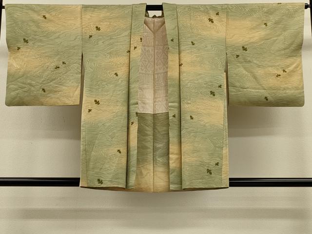 平和屋着物＃羽織　草葉文　暈し染め　正絹　逸品　CABH7197in