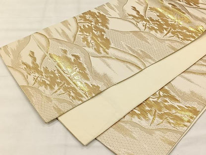 平和屋着物◎六通柄袋帯　京の栞　金糸　正絹　逸品　CABH7217yk