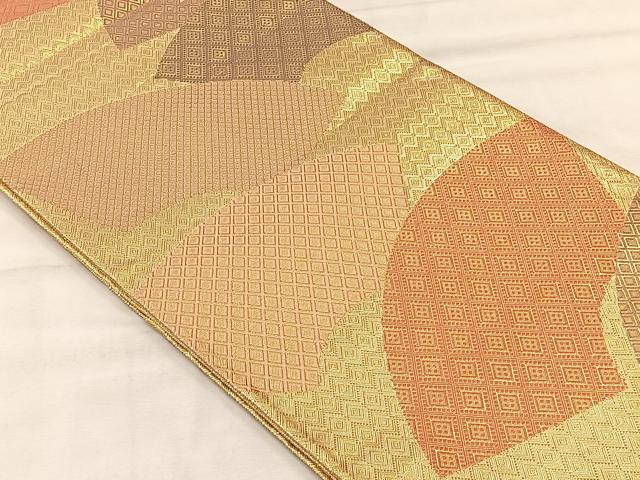 平和屋着物◎佐賀錦　六通柄袋帯　地紙吉祥文　金糸　正絹　逸品　CABH7230yk