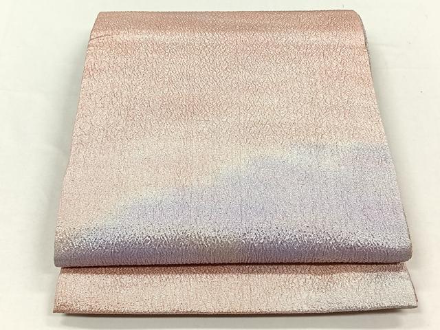 平和屋着物◎全通柄袋帯　絞り　霞文　銀糸　正絹　逸品　CABH7237yk