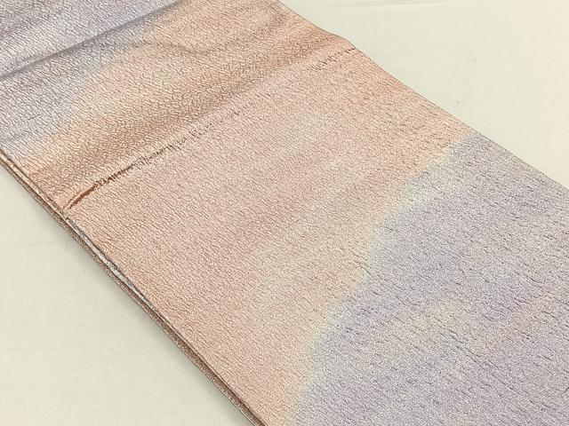 平和屋着物◎全通柄袋帯　絞り　霞文　銀糸　正絹　逸品　CABH7237yk