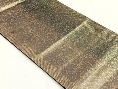 平和屋着物◎六通柄袋帯　霞文　ワンポイント　草花丸文　金糸　正絹　逸品　未使用　CABH7269yk