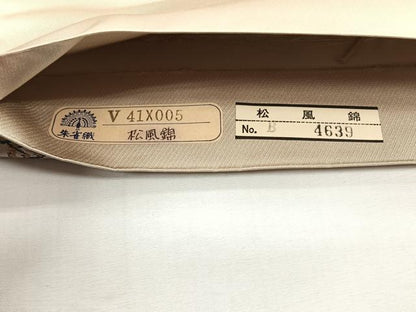 平和屋着物◎西陣　服部織物謹製　六通柄袋帯　松風　金糸　正絹　逸品　CABH7296yk