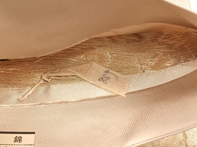 平和屋着物◎西陣　服部織物謹製　六通柄袋帯　松風　金糸　正絹　逸品　CABH7296yk