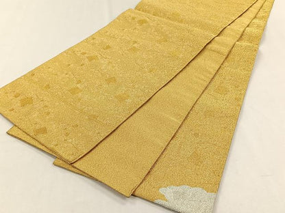 平和屋着物◎爪掻き本綴れ　太鼓柄袋帯　箔散らし　金銀糸　正絹　逸品　CABH7351yk