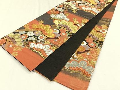 平和屋着物◎六通柄袋帯　唐織　古典錦　金銀糸　正絹　逸品　CABH7366yk