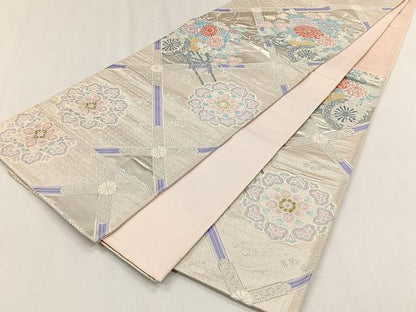 平和屋着物◎六通柄袋帯　唐織　花車文　金銀糸　正絹　逸品　CABH7375yk