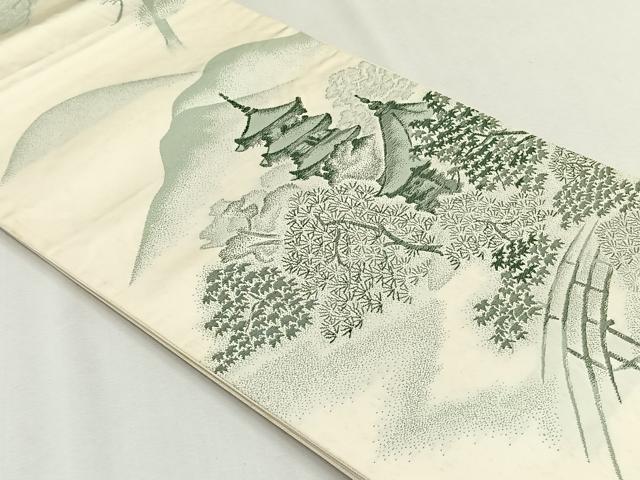 平和屋着物◎六通柄袋帯　京都嵯峨野大覚寺　正絹　逸品　CABH7386yk
