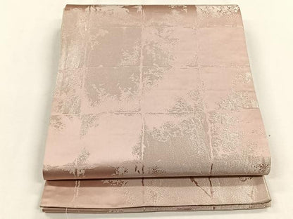平和屋着物◎両面　全通柄袋帯　霞文　銀糸　正絹　逸品　CABH7387yk