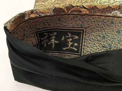 平和屋着物◎六通柄袋帯　祥宝　華文小花地紋　金銀糸　正絹　逸品　CABH7393yk