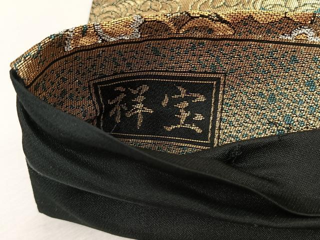 平和屋着物◎六通柄袋帯　祥宝　華文小花地紋　金銀糸　正絹　逸品　CABH7393yk