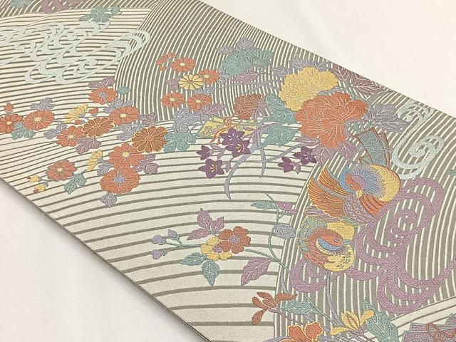平和屋着物◎六通柄袋帯　橘　正絹　逸品　CABH7399yk