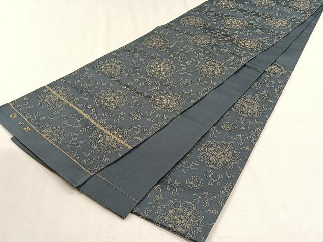 平和屋着物◎六通柄袋帯　花唐草文　金糸　正絹　逸品　CABH7408yk