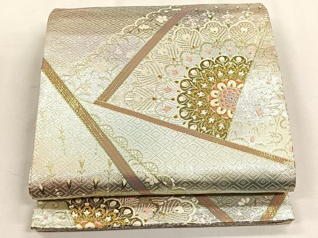 平和屋着物◎二重箔佐賀錦　六通柄袋帯　花唐草文　金糸　やまとオリジナル　正絹　逸品　未使用　CABH7417yk