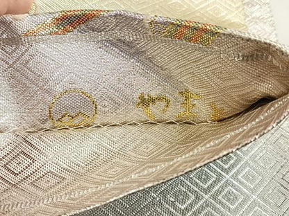 平和屋着物◎二重箔佐賀錦　六通柄袋帯　花唐草文　金糸　やまとオリジナル　正絹　逸品　未使用　CABH7417yk