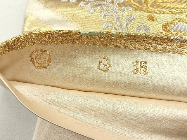 平和屋着物◎六通柄袋帯　菱花文　金銀糸　正絹　逸品　CABH7423yk