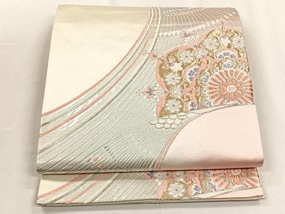 平和屋着物◎六通柄袋帯　唐織　正倉院花文　金銀糸　正絹　逸品　CABH7424yk