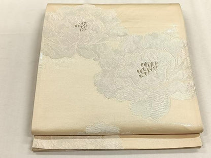 平和屋着物◎六通柄袋帯　舞花文　銀糸　正絹　逸品　CABH7433yk