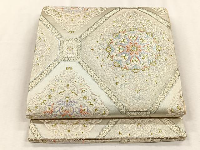 平和屋着物◎六通柄袋帯　唐織　正倉院花文　金銀糸　正絹　逸品　CABH7443yk