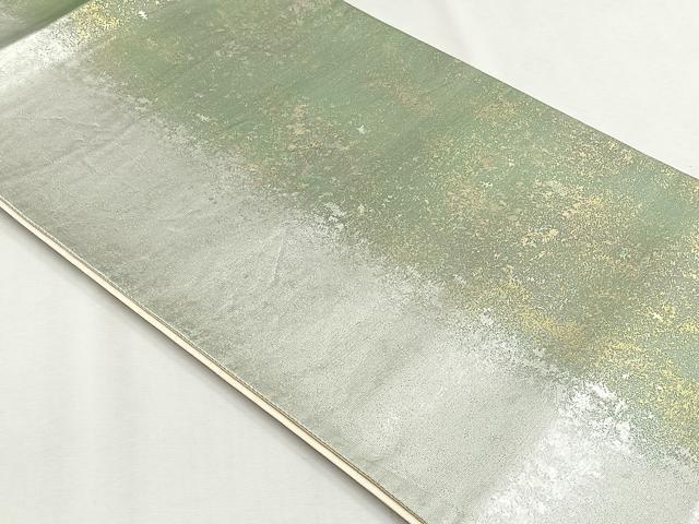 平和屋着物◎六通柄袋帯　霞文　引箔　正絹　逸品　CABH7478yk