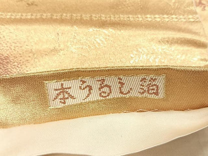 平和屋着物◎六通柄袋帯　経金錦　流水花唐草文　本うるし箔　正絹　逸品　CABH7485yk