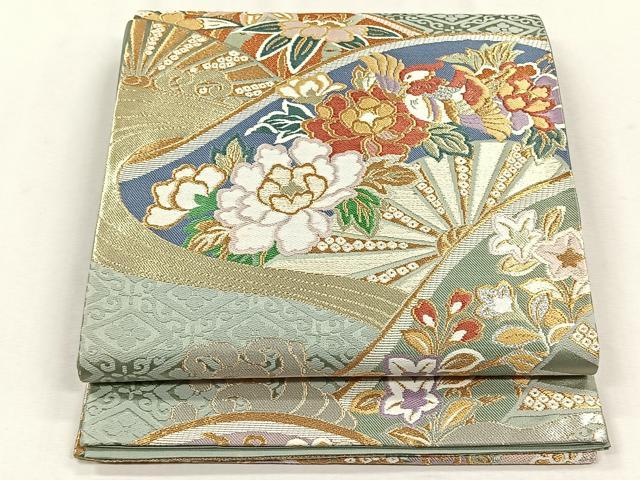 平和屋着物◎六通柄袋帯　彩壽楽衣文　金銀糸　正絹　逸品　CABH7486yk