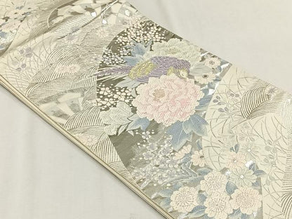 平和屋着物◎六通柄袋帯　唐織　京どんす　プラチナ箔二重織　正絹　逸品　CABH7491yk