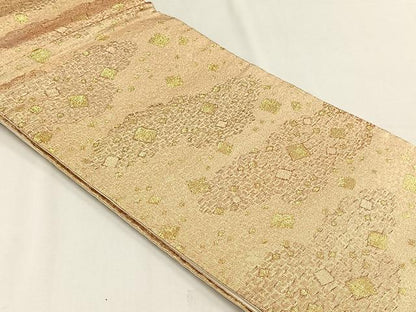 平和屋着物◎六通柄袋帯　箔散らし文　金糸　正絹　逸品　CABH7493yk