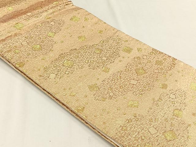 平和屋着物◎六通柄袋帯　箔散らし文　金糸　正絹　逸品　CABH7493yk