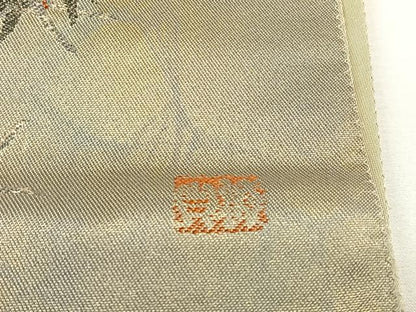 平和屋着物◎太鼓柄袋帯　作家物　なべつる　正絹　逸品　CABH7495yk