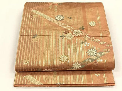 平和屋着物◎六通柄袋帯　松竹梅　金糸　正絹　逸品　未使用　CABH7496yk