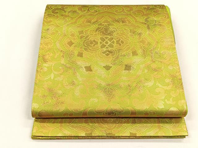 平和屋着物◎六通柄袋帯　正倉院花唐草文　金糸　正絹　逸品　未使用　CABH7502yk