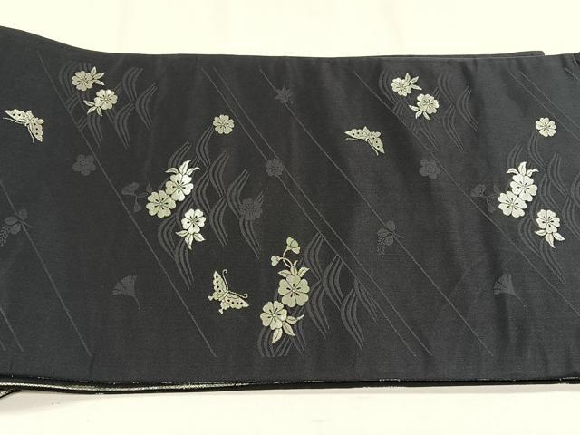 平和屋着物◎全通柄袋帯　霞文　金銀糸　正絹　逸品　CABH7538yk