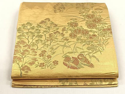 平和屋着物◎六通柄袋帯　京蒔絵　二重引箔　金銀糸　正絹　逸品　CABH7575yk